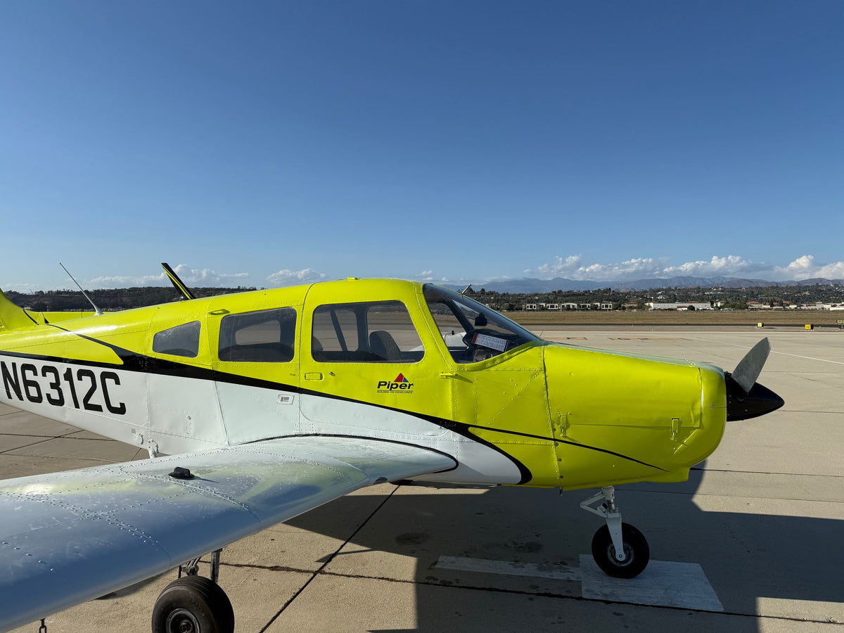 Piper Warrior N6312C registration on the fuselage, close up