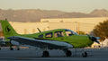 Piper Warrior on the ramp at Van Nuys Airport before a 60-minute Malibu coast discovery flight for two